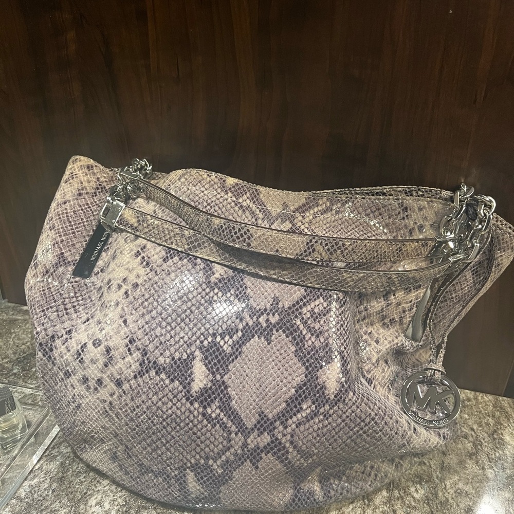 Michael Kors Leather Snakeskin/Python Bag - image 5